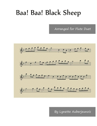 Baa! Baa! Black Sheep - Flute Duet