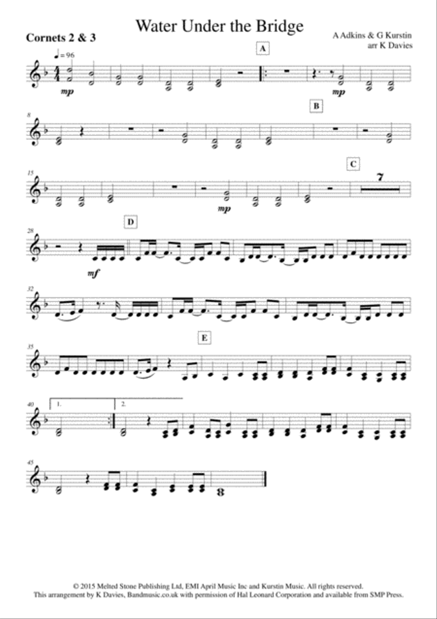 Water Under The Bridge Small Ensemble scores gallery preview page 6
