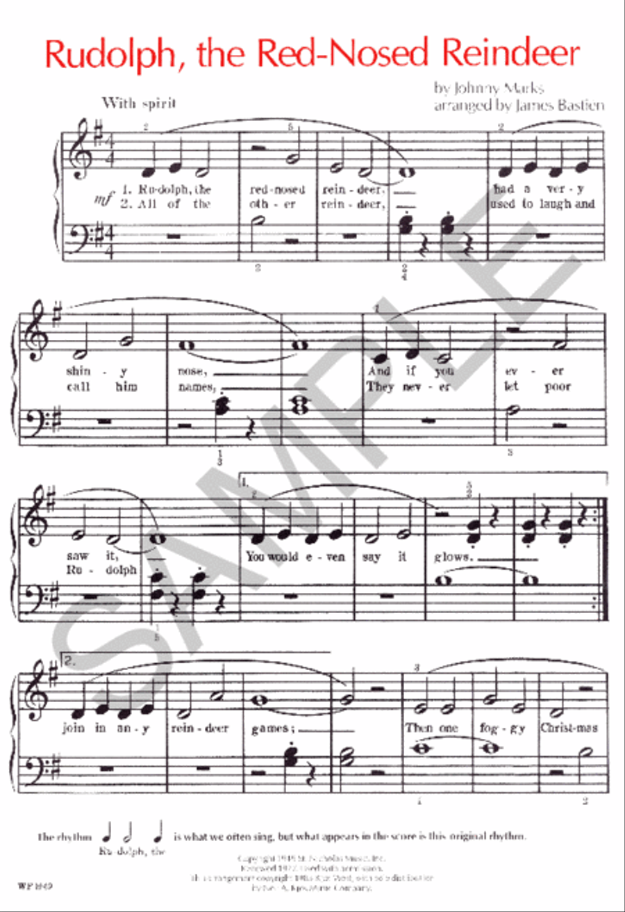 Rudolph the Red-nosed Reindeer Piano Method scores gallery preview page 2