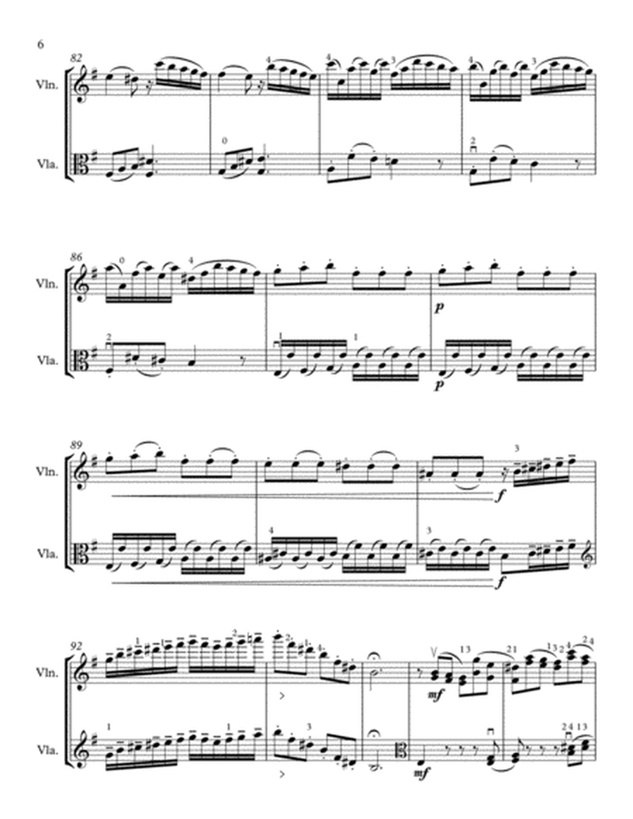 Haydn Sonata in E-minor for violin and viola, 1st movement image number null