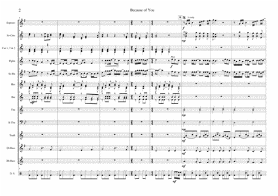 Because Of You Because Of You Small Ensemble scores gallery preview page 2