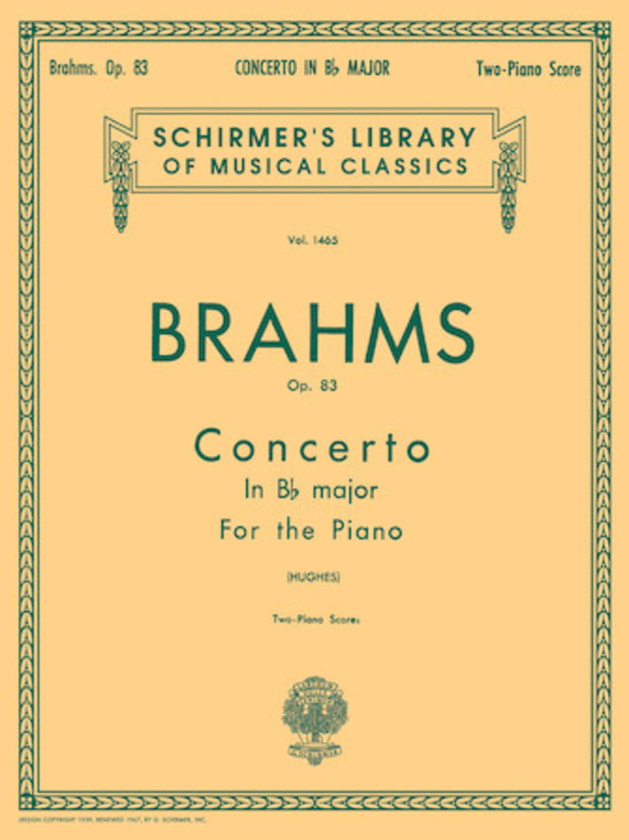 Concerto No. 2 in Bb, Op. 83 Piano scores gallery preview page 1