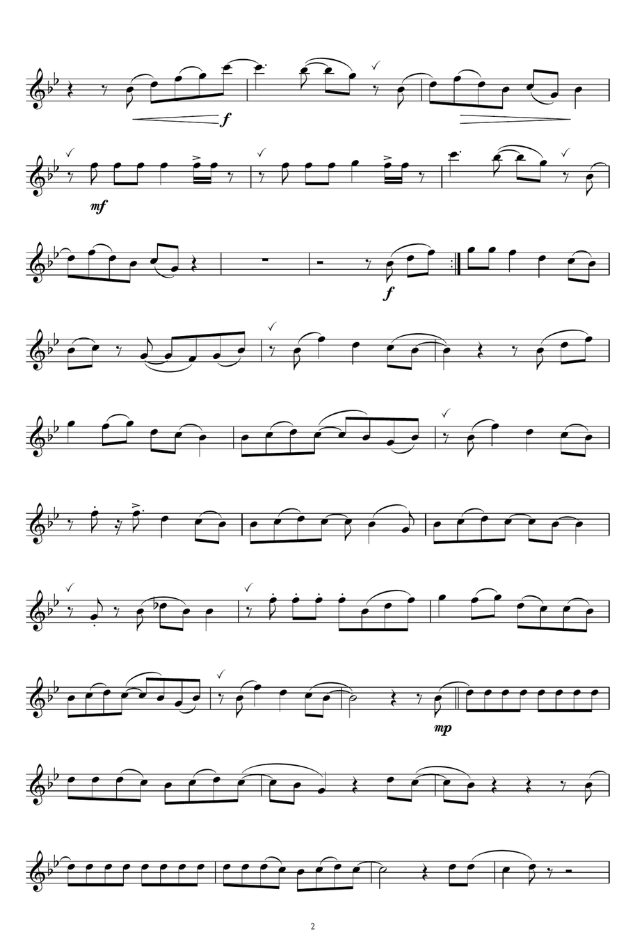 Forget You Alto Saxophone scores gallery preview page 2