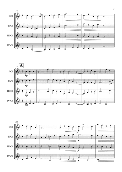 Brassed Off "Danny Boy (Londonderry Air)" Clarinet Quartet arr. Adrian Wagner image number null