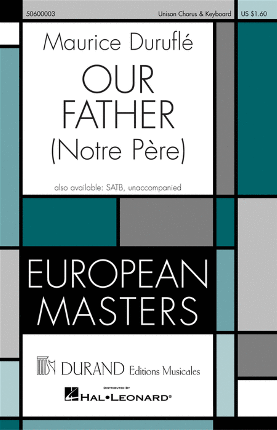 Our Father (Notre Pére) Unison Choir scores gallery preview page 1