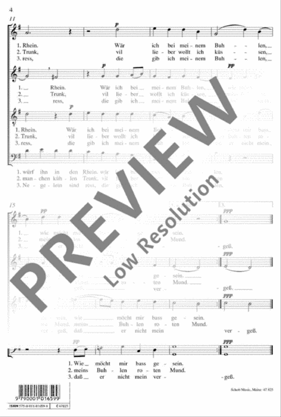 Bei meines Buhlen Haupte 4-Part scores gallery preview page 5