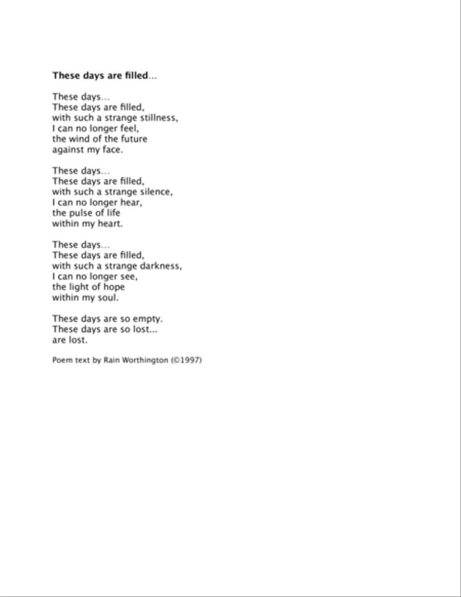 These days – for soprano, piano, viola, cello Piano, Vocal, Guitar scores gallery preview page 2