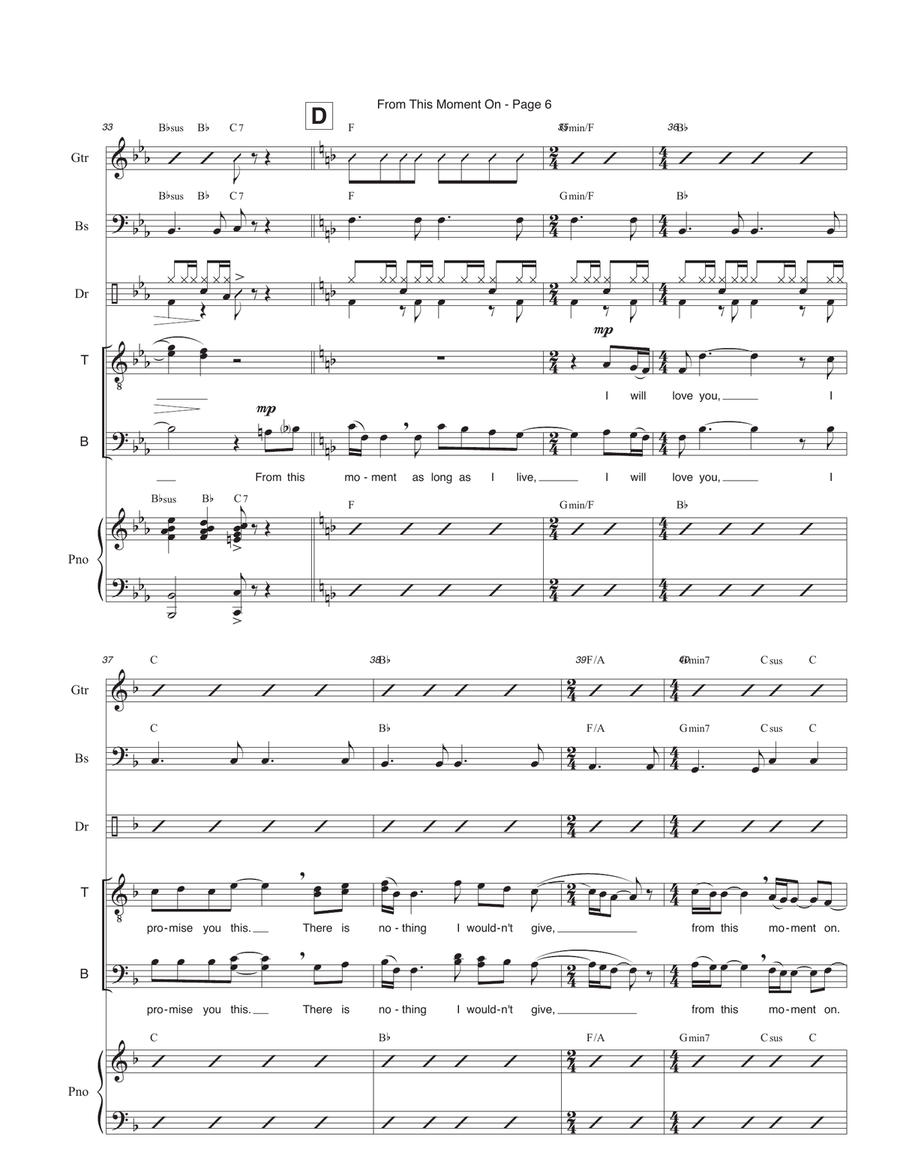 From This Moment On Small Ensemble scores gallery preview page 6