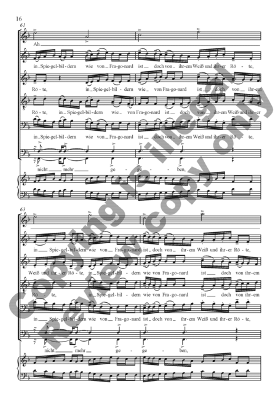 Rilke Songs: 3. Die Flamingos Divisi scores gallery preview page 32
