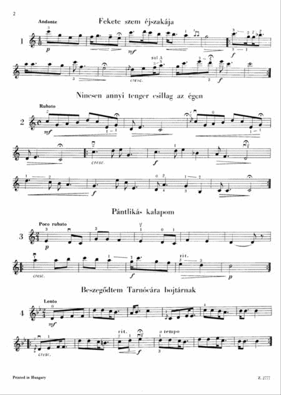 Play Up, Gypsy! (Húzd rá cigány!) Violin Solo scores gallery preview page 2