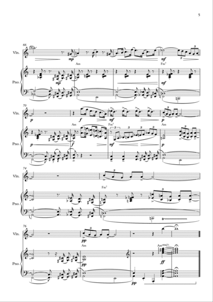 The Pink Panther Violin Solo scores gallery preview page 5