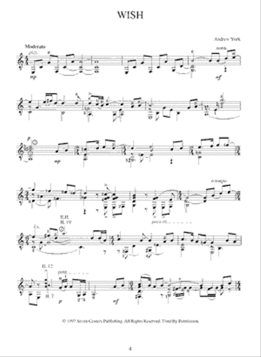 Andrew York Three Dimensions for Solo Guitar Acoustic Guitar scores gallery preview page 4