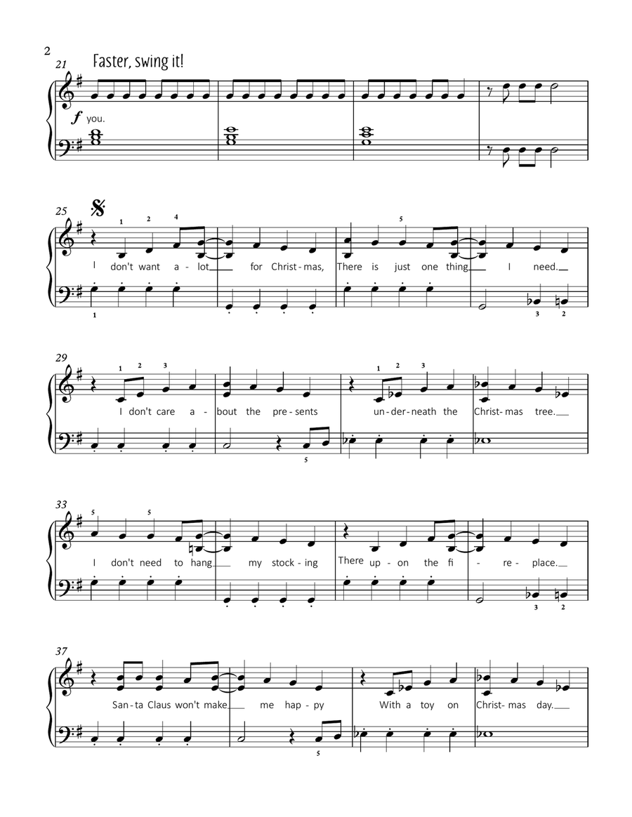 All i want for christmas is you sheet music cheap