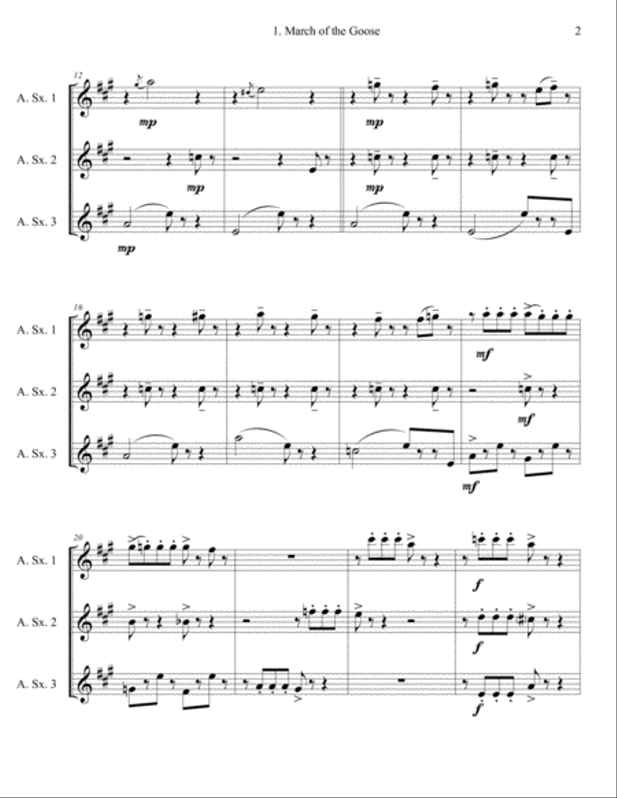 From a Diary of a Child (sax trio version) Woodwind Trio scores gallery preview page 5