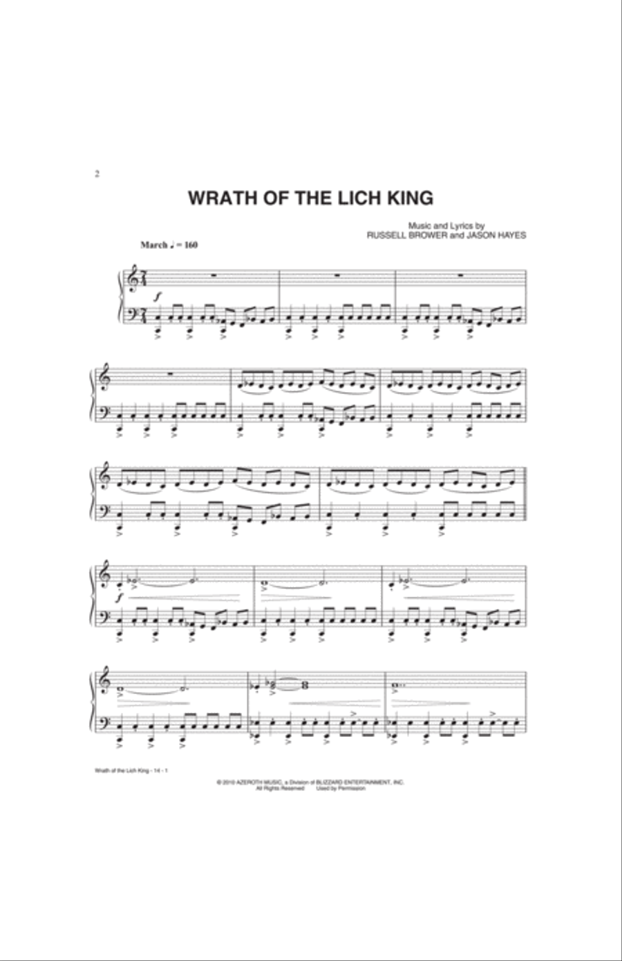 Wrath of the Lich King Small Ensemble scores gallery preview page 2