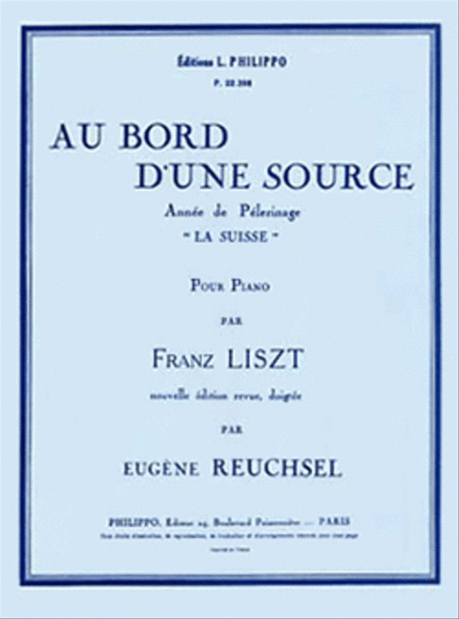 Au bord d'une source (Annees de pelerinage: Suisse) Piano Solo scores gallery preview page 1