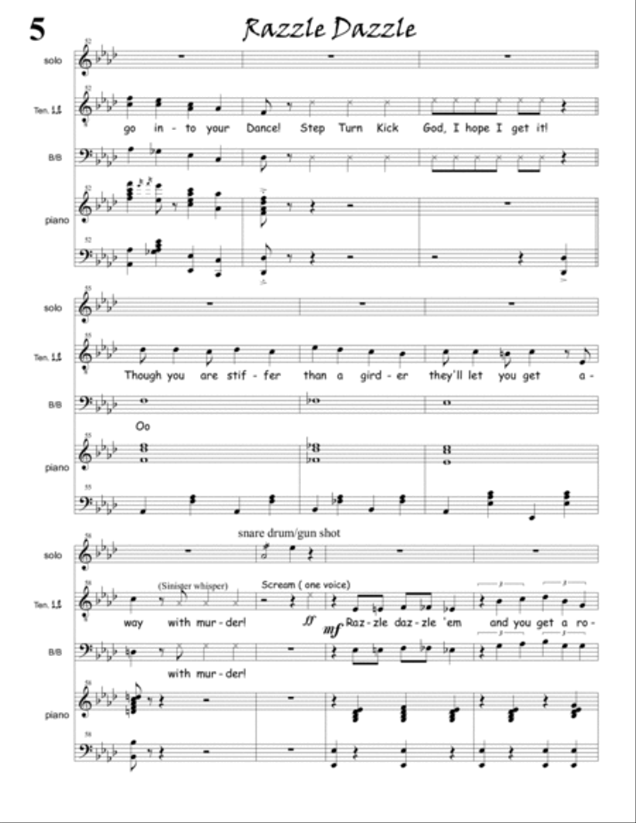 Razzle Dazzle Razzle Dazzle TTBB scores gallery preview page 5