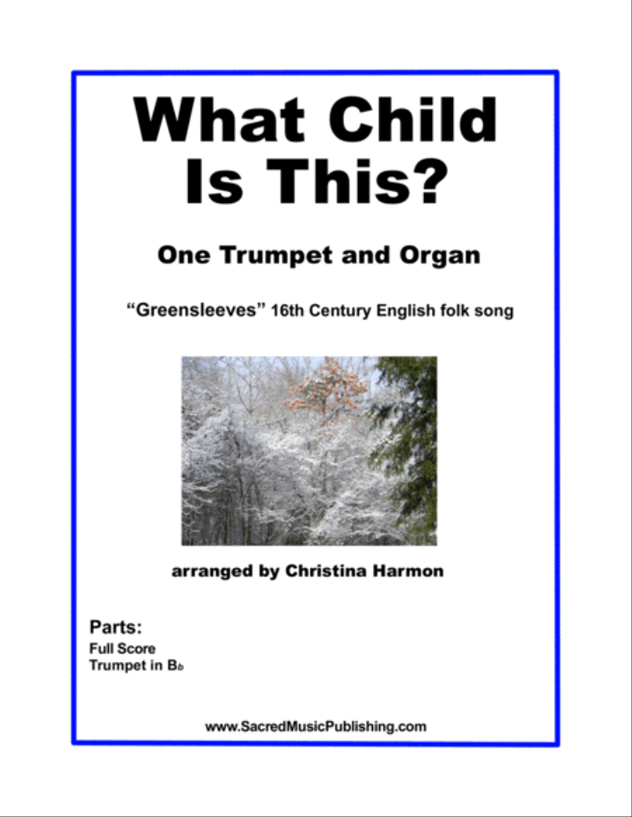What Child Is This - One Trumpet and Organ Trumpet Duet scores gallery preview page 1