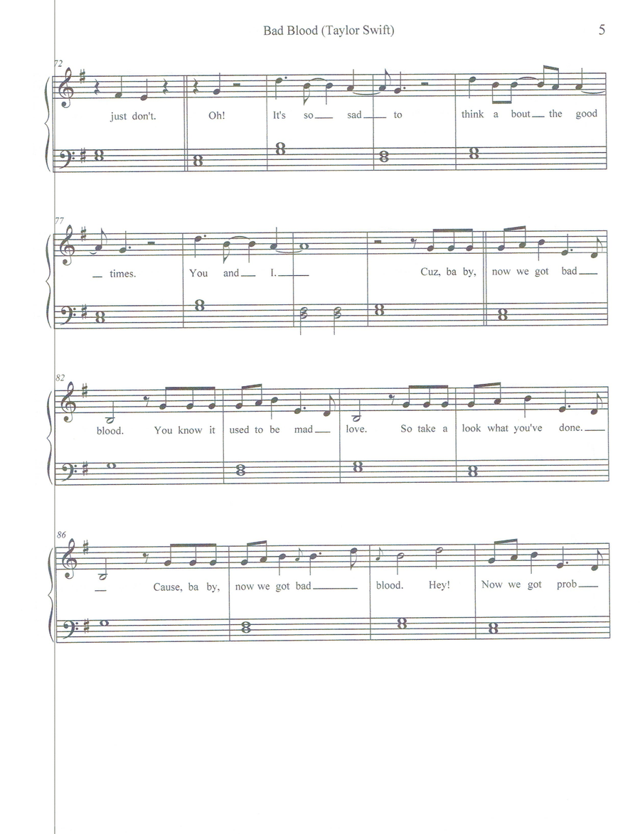 Bad Blood Bad Blood Small Ensemble scores gallery preview page 5