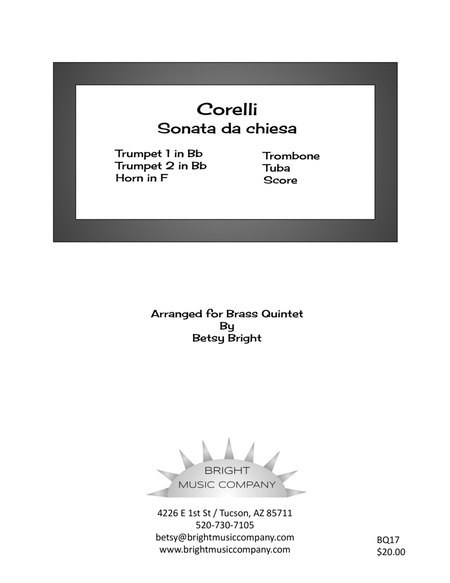 Corelli Sonata da chiesa for brass quintet image number null