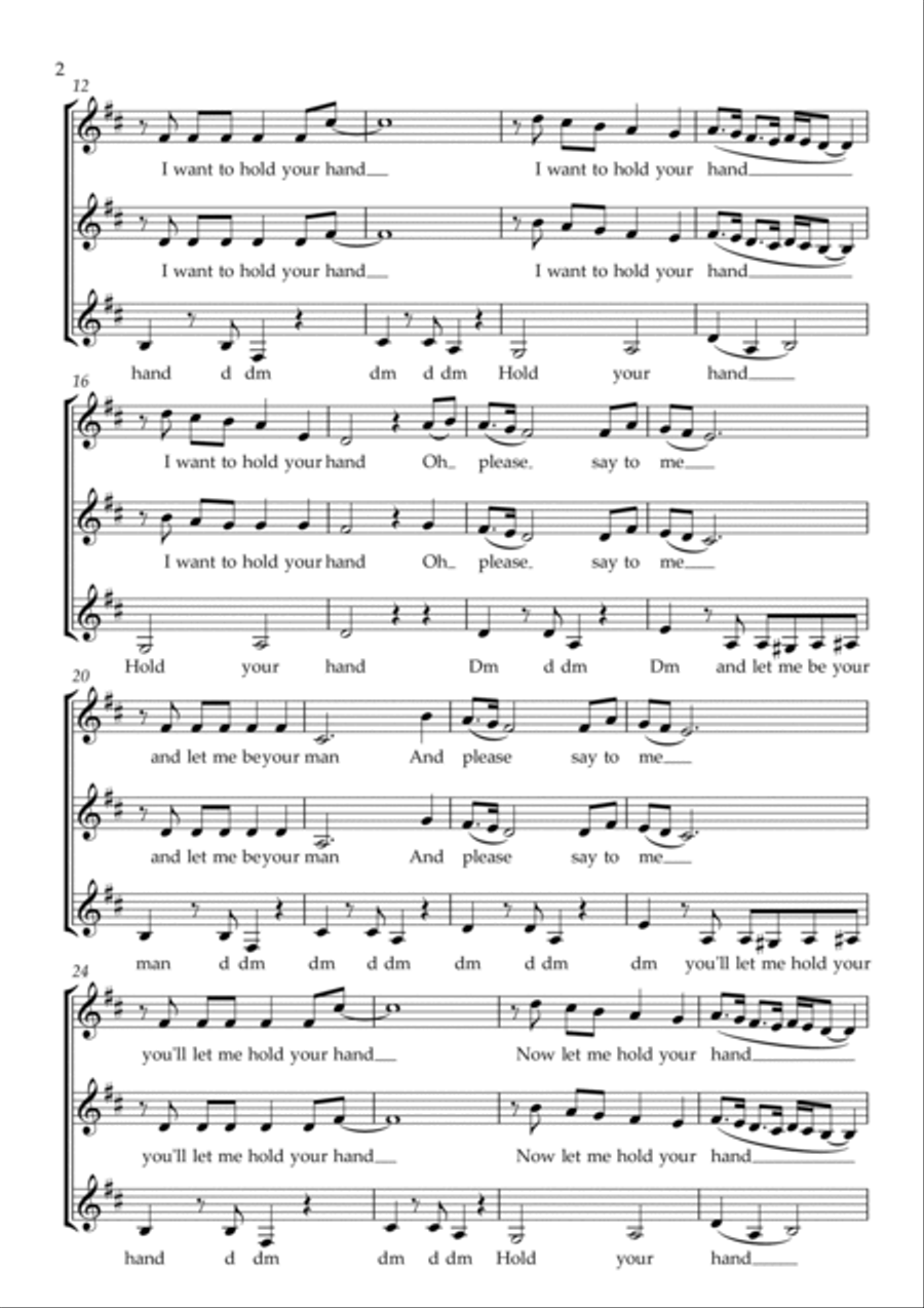 I Want To Hold Your Hand I Want To Hold Your Hand SSA scores gallery preview page 3