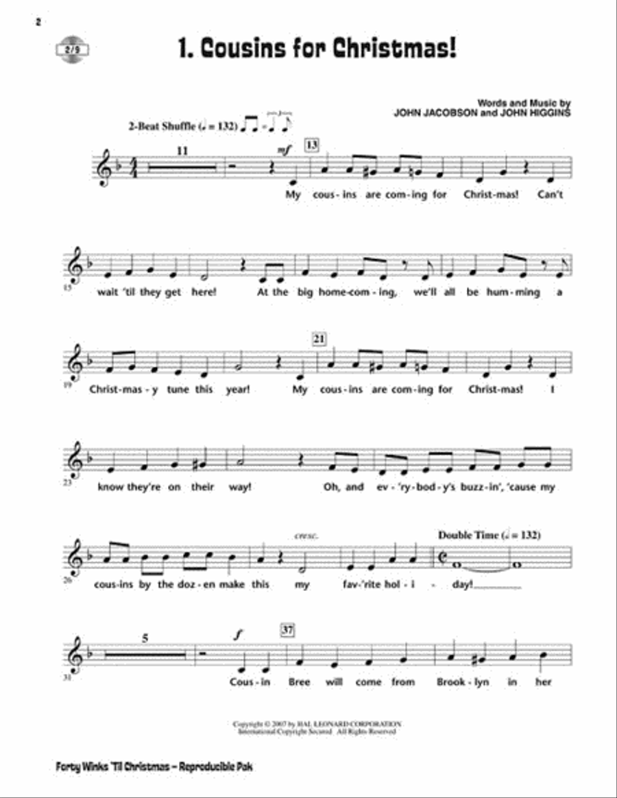 Forty Winks 'Til Christmas Choir scores gallery preview page 2