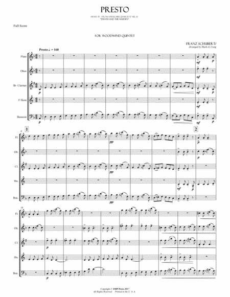 Schubert: Finale-Presto from String Quartet No. 14 "Death & the Maiden" image number null