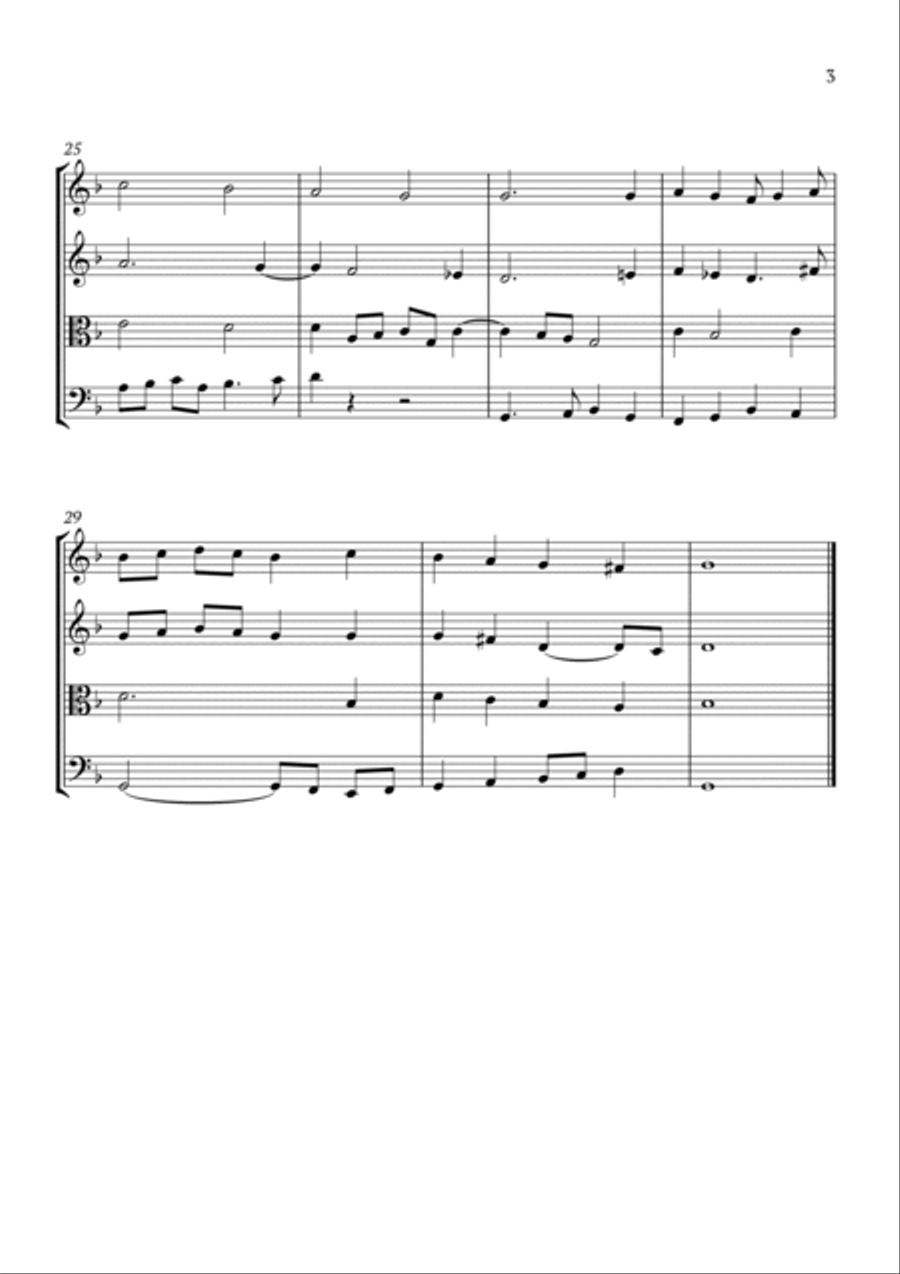 Erhalt uns, Herr, bei deinem Wort BWV 1103 String Quartet scores gallery preview page 3