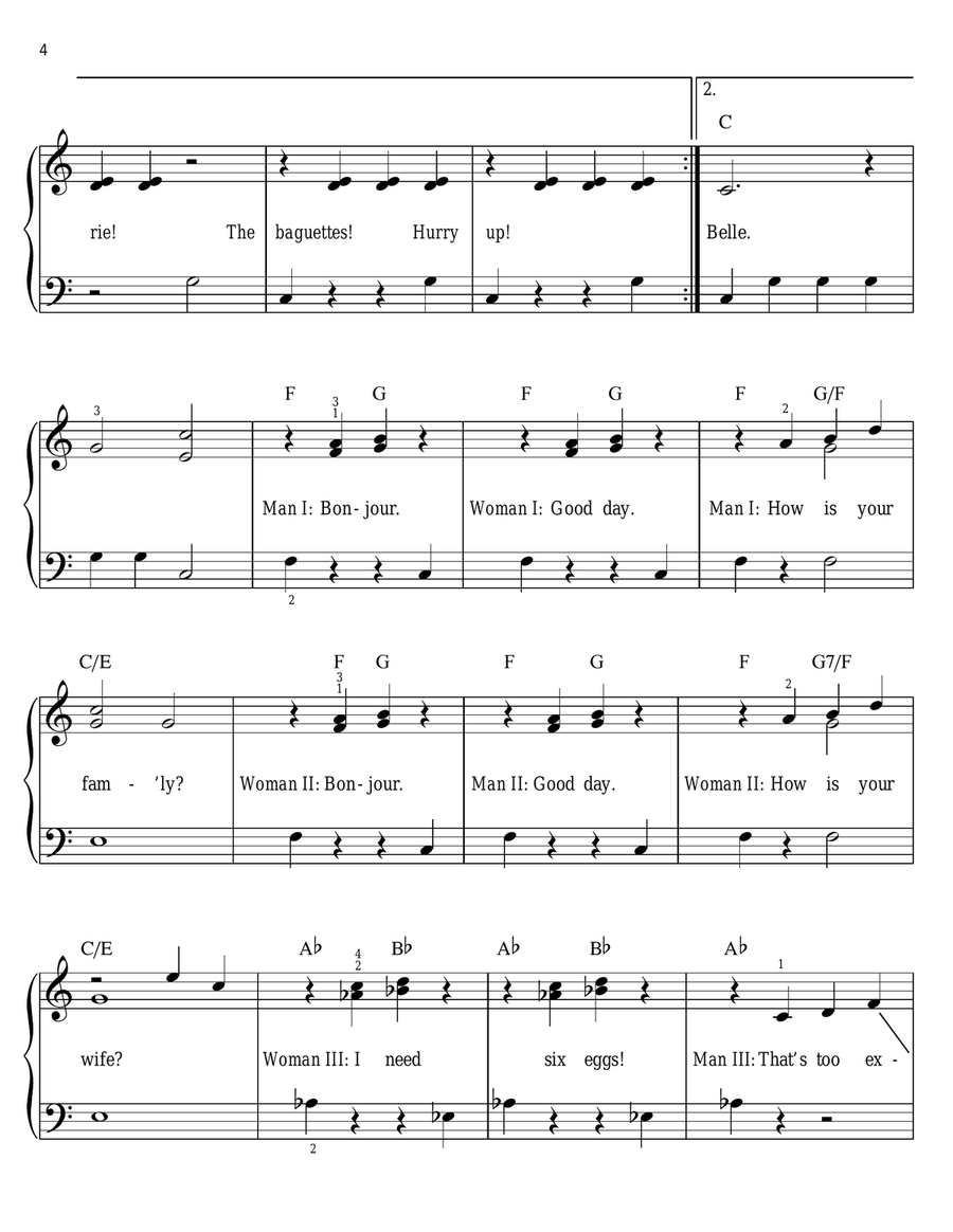 Belle (from Beauty And The Beast) Easy Piano scores gallery preview page 4