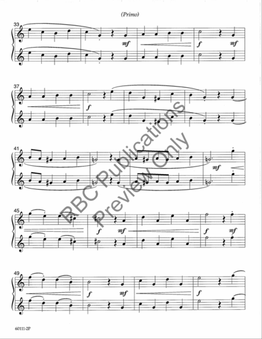 Mad About Mozart Piano Duet Choir scores gallery preview page 6