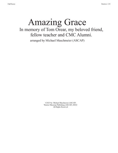 Amazing Grace for Wind Ensemble image number null