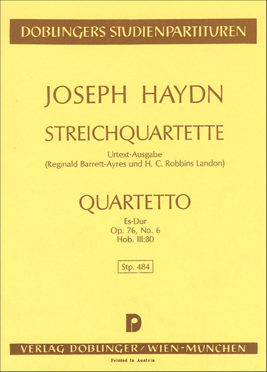 Streichquartett Es-Dur op. 76 / 6 String Quartet scores gallery preview page 1
