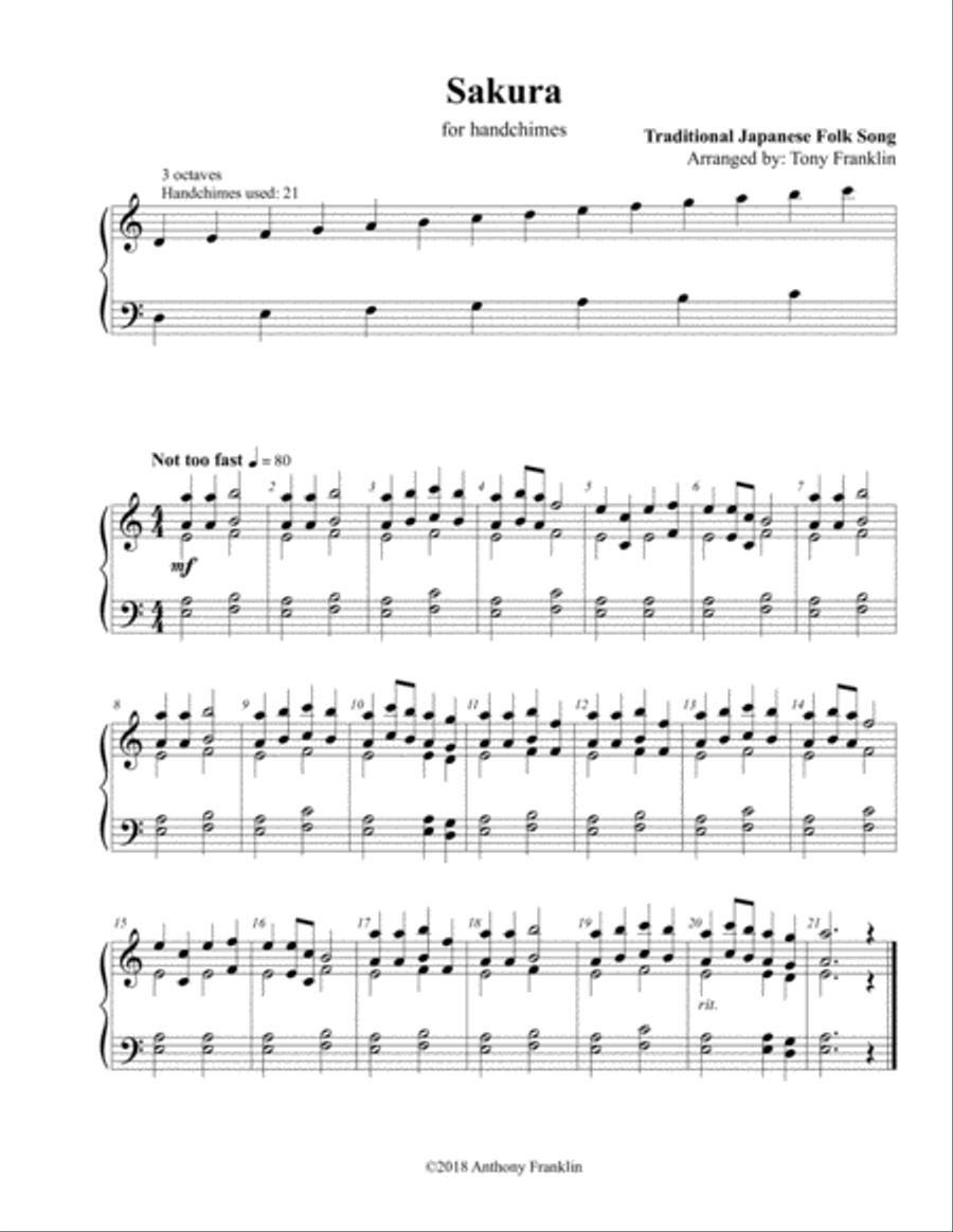 Sakura Handbell Choir scores gallery preview page 1
