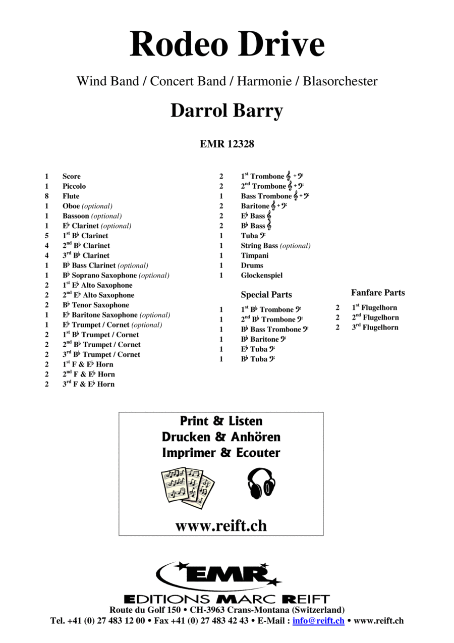 Rodeo Drive Rodeo Drive Concert Band scores gallery preview page 1