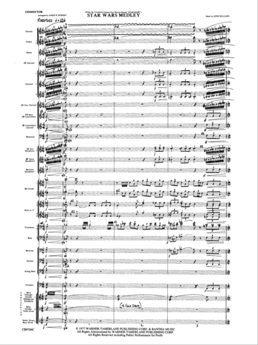 Star Wars Medley Star Wars Medley Concert Band scores gallery preview page 4