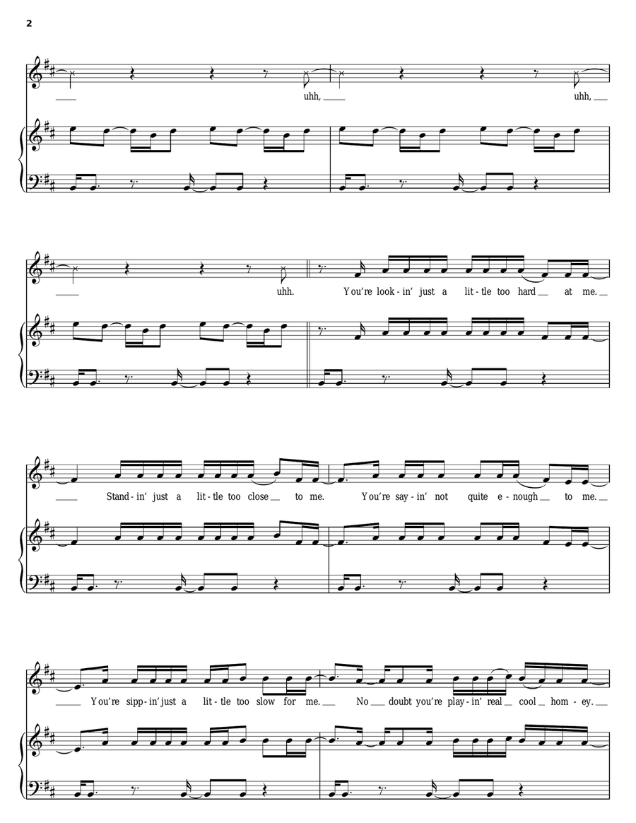 Get Right Piano, Vocal, Guitar scores gallery preview page 2