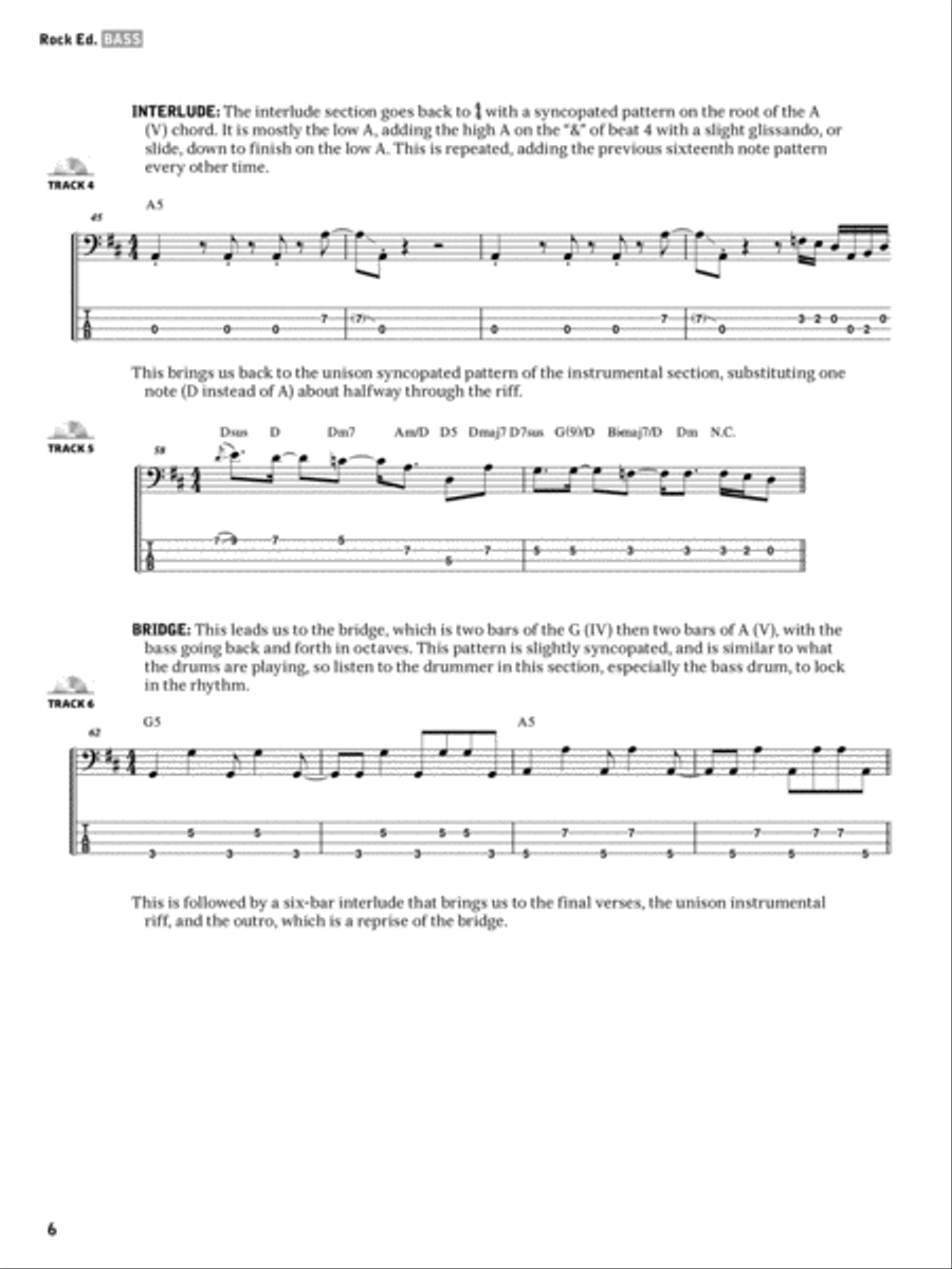 Alfred's Rock Ed. -- Led Zeppelin Bass Bass Guitar Tablature scores gallery preview page 6