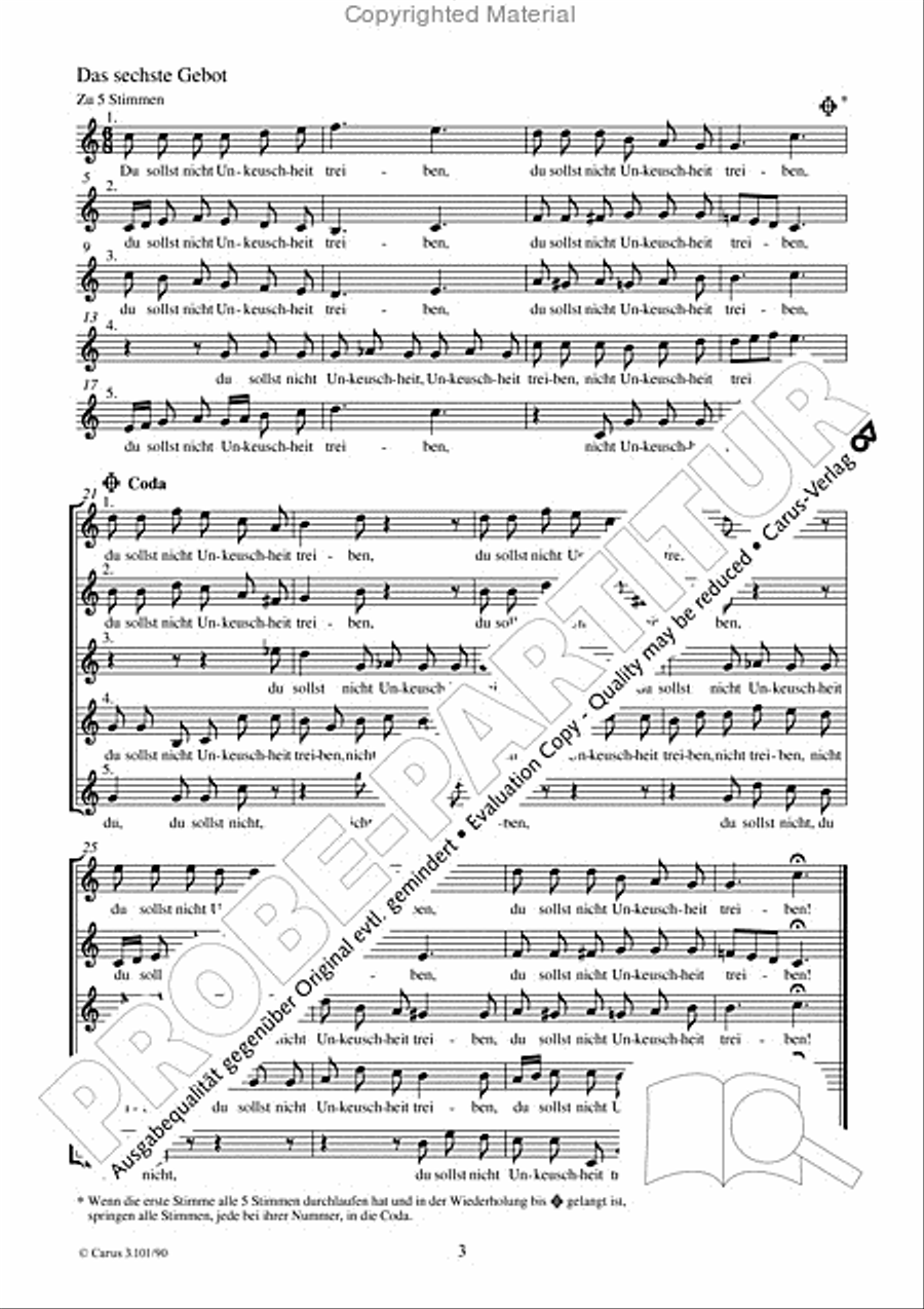 Die heiligen zehn Gebote Voice scores gallery preview page 4