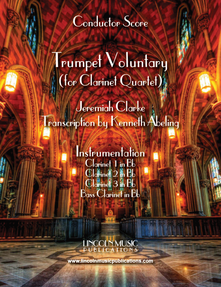 Trumpet Voluntary (for Clarinet Quartet) Woodwind Ensemble scores gallery preview page 1