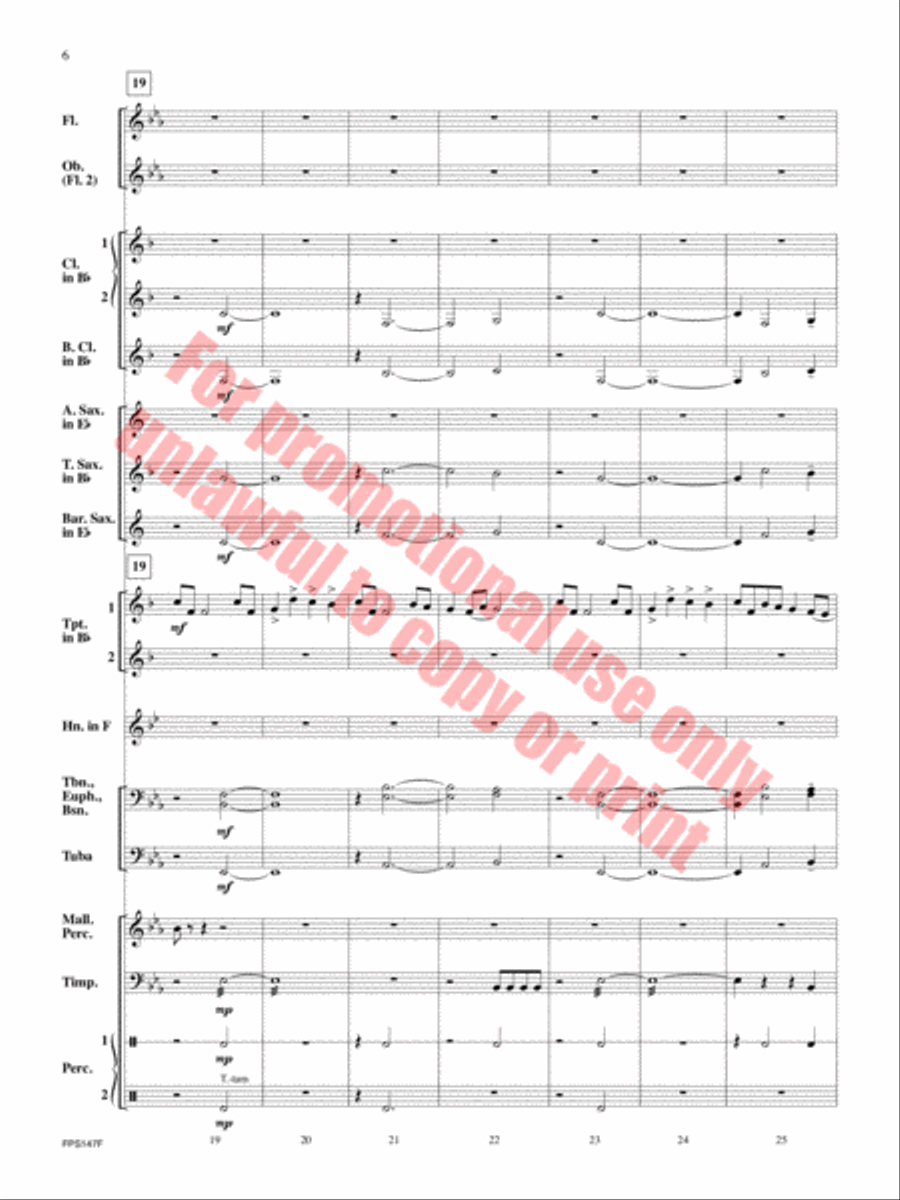 Angel Echoes Concert Band scores gallery preview page 7