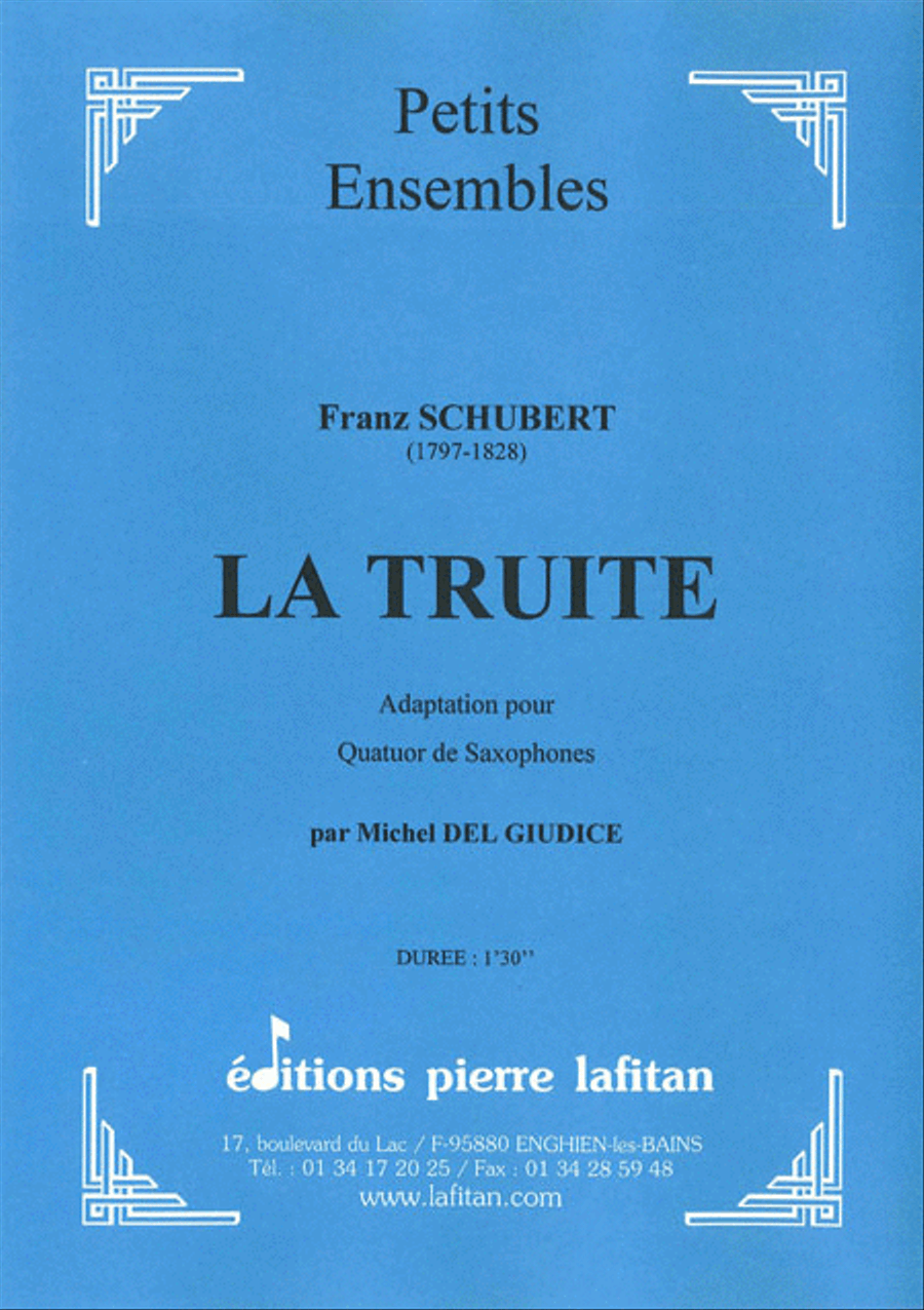 La Truite (Adaptation : Michel Del Giudice) Saxophone Quartet scores gallery preview page 1