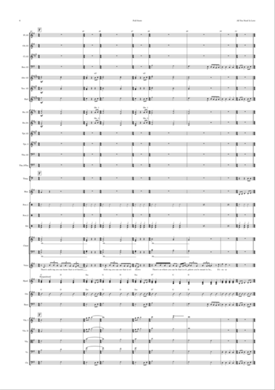 All You Need Is Love Full Orchestra scores gallery preview page 6