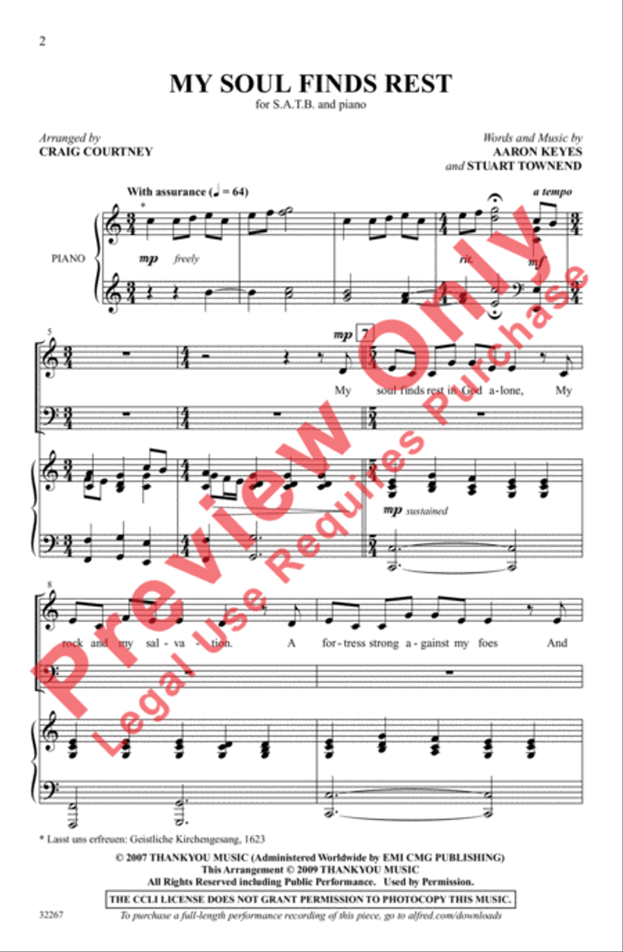 My Soul Finds Rest 4-Part scores gallery preview page 2