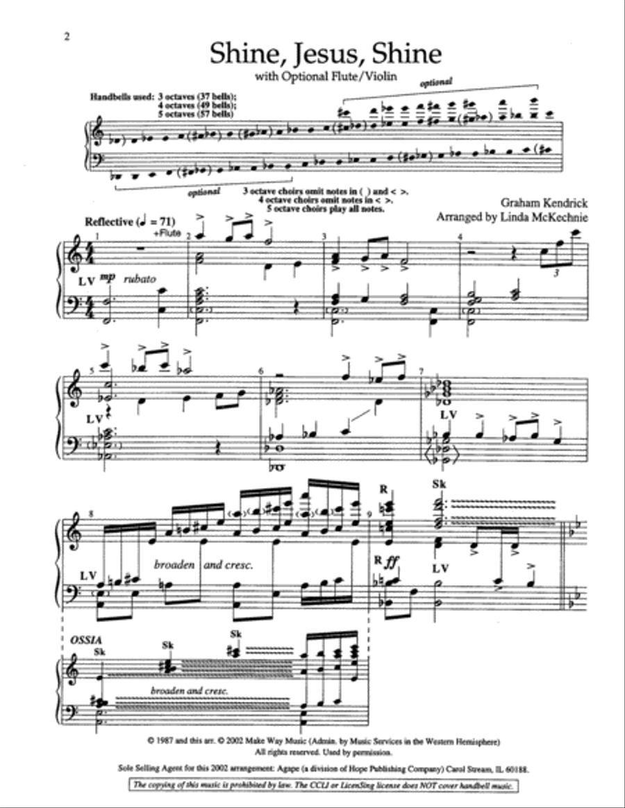 Shine, Jesus, Shine Shine, Jesus, Shine 5-Octaves scores gallery preview page 9