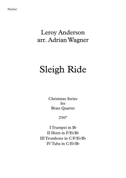 "Sleigh Ride" (Leroy Anderson) Brass Quartet arr. Adrian Wagner image number null