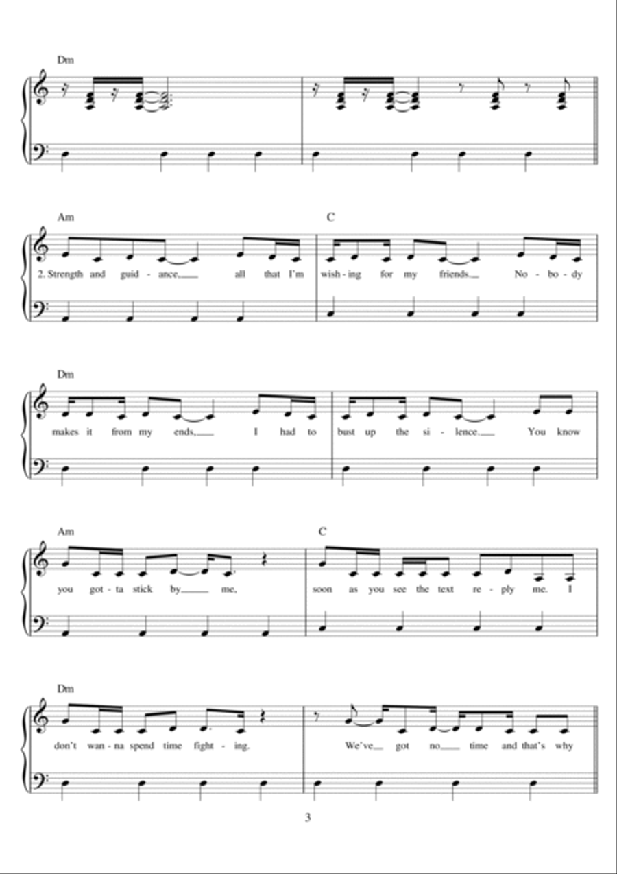 One Dance (featuring Wizkid and Kyla) Easy Piano scores gallery preview page 3
