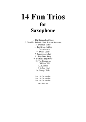 Book cover for 14 Fun Trios For Saxophone