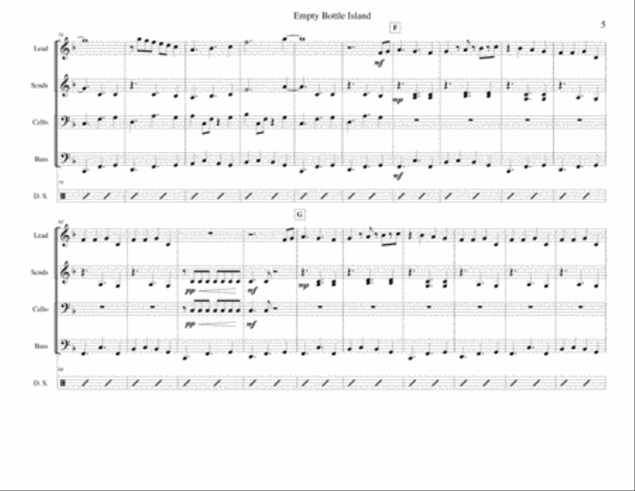 Empty Bottle Island for Steel Band Steel Drum Band scores gallery preview page 5