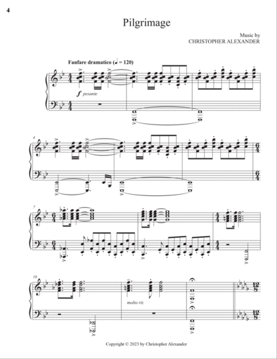 Pilgrimage Piano Solo scores gallery preview page 4