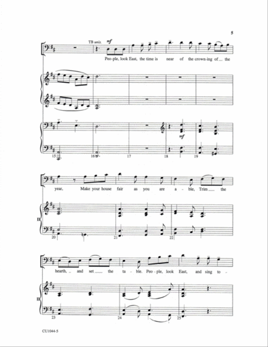 People, Look East - SATB 4-Part scores gallery preview page 3